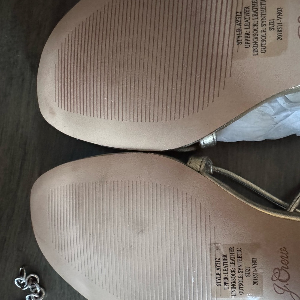 J. Crew Gold Strappy Sandals - Picture 3 of 8